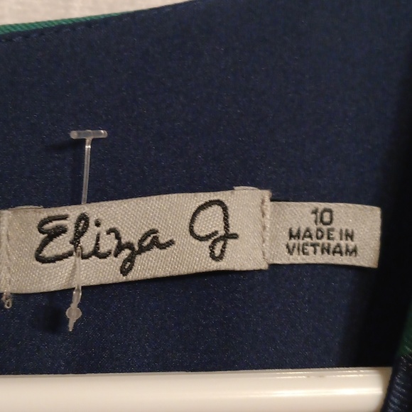 Eliza J Green and Blue Fit and Flare Mini Dress Size 10 - Picture 5 of 8